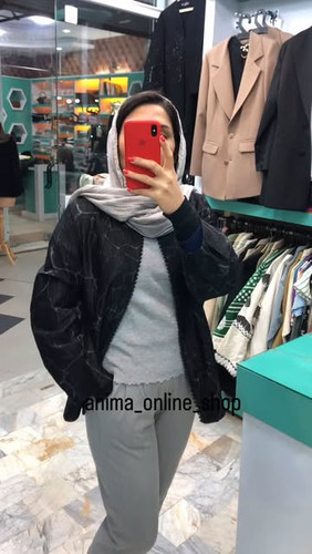 کت ژاکارد مشکی با رگه های نقره ای، سرمه ای و سبز