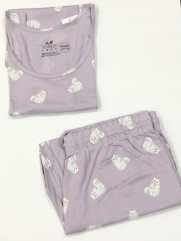 ست تاپ و شلوارک نخ پنبه H&M